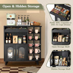 Kitchen Storage Cupboard with Mug Holder Display