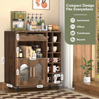 Kitchen Storage Cupboard with Mug Holder Display