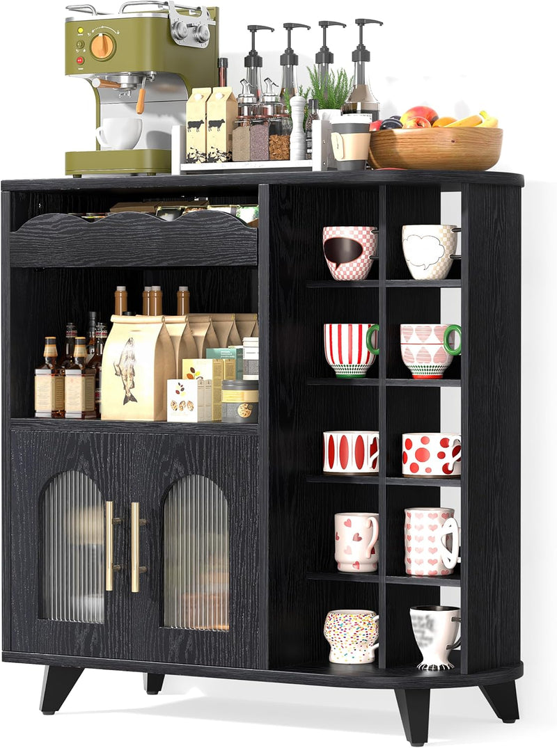 Kitchen Storage Cupboard with Mug Holder Display