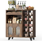 Kitchen Storage Cupboard with Mug Holder Display