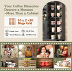Kitchen Storage Cupboard with Mug Holder Display