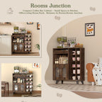 Kitchen Storage Cupboard with Mug Holder Display