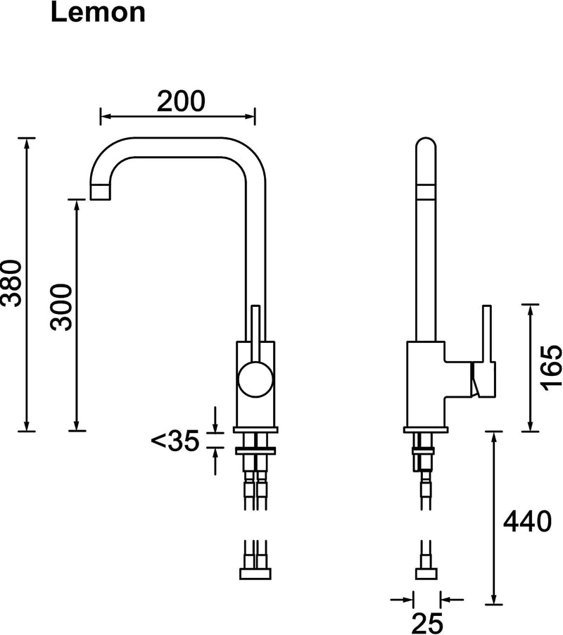 Kitchen Tap Chrome Lmn Efsnk C