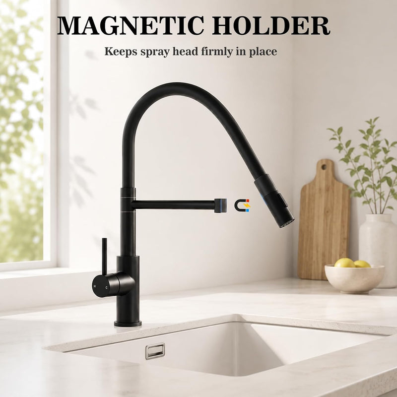 Kitchen Tap Pull Down Spray Sink Mixer Single