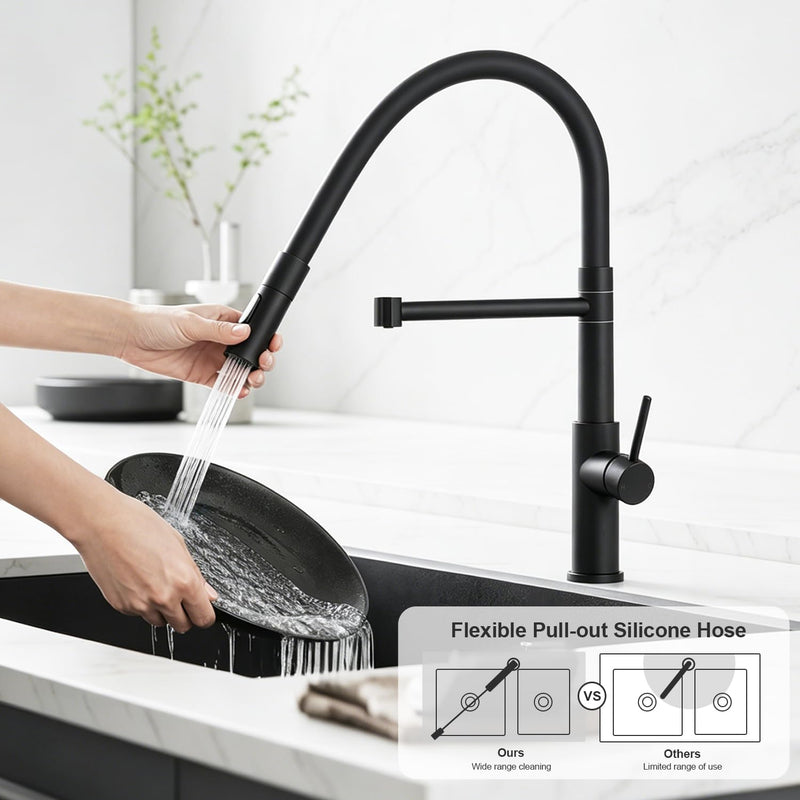 Kitchen Tap Pull Down Spray Sink Mixer Single