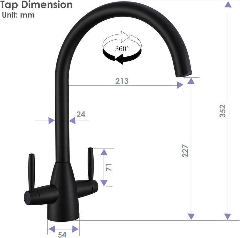 Kitchen Tap Stainless Steel Sink Mixer Taps Monobloc