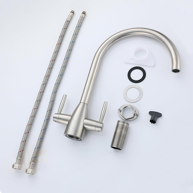 Kitchen Tap Stainless Steel Sink Mixer Taps Monobloc