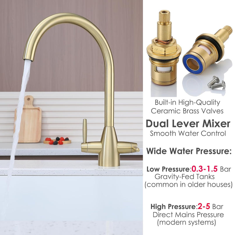 Kitchen Tap Stainless Steel Sink Mixer Taps Monobloc