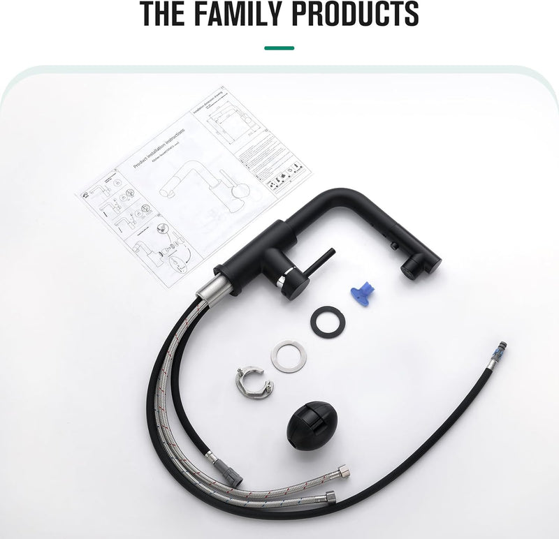 Kitchen Tap with 3 Function Sprayer Pull Out