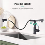 Kitchen Tap with 3 Function Sprayer Pull Out