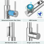 Kitchen Tap with 3 Function Sprayer Pull Out