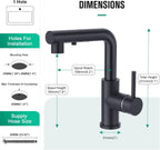 Kitchen Tap with 3 Function Sprayer Pull Out