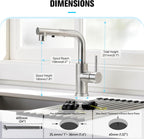 Kitchen Tap with 3 Function Sprayer Pull Out