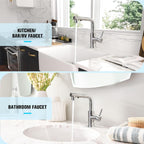 Kitchen Tap with 3 Function Sprayer Pull Out