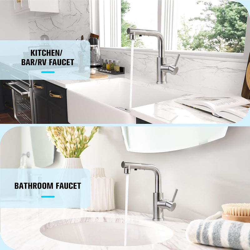 Kitchen Tap with 3 Function Sprayer Pull Out