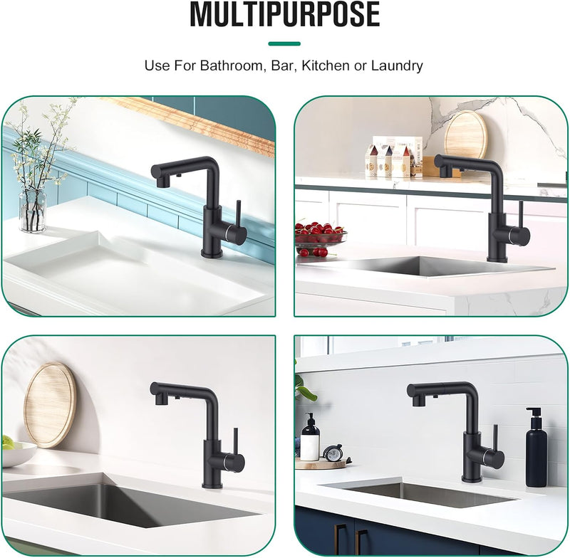 Kitchen Tap with 3 Function Sprayer Pull Out