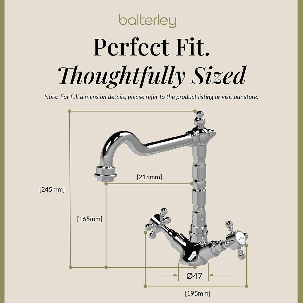 Kitchen Tap with Dual Crosshead Handles Mono Mixer