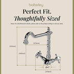 Kitchen Tap with Dual Crosshead Handles Mono Mixer