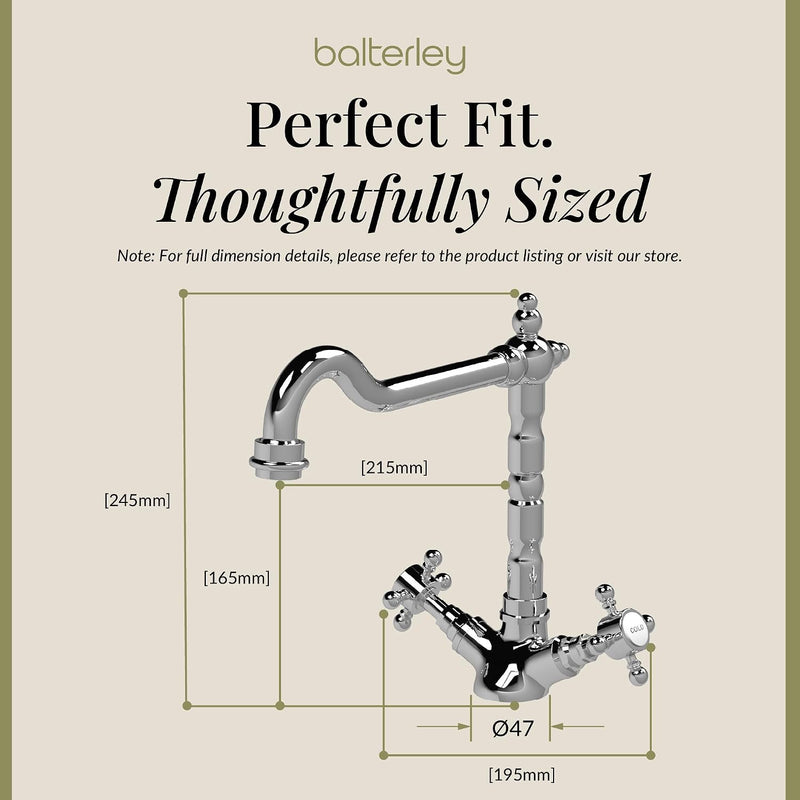 Kitchen Tap with Dual Crosshead Handles Mono Mixer