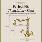 Kitchen Tap with Dual Crosshead Handles Mono Mixer