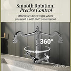 Kitchen Tap with Dual Crosshead Handles Mono Mixer