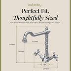 Kitchen Tap with Dual Crosshead Handles Mono Mixer
