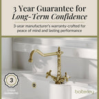Kitchen Tap with Dual Crosshead Handles Mono Mixer