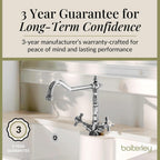 Kitchen Tap with Dual Crosshead Handles Mono Mixer