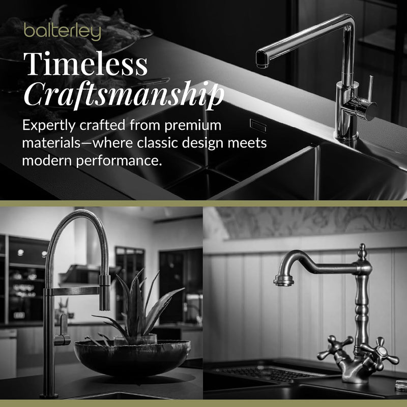 Kitchen Tap with Dual Crosshead Handles Mono Mixer