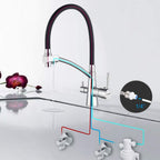 Kitchen Tap with Flexible Spout 3 in 1