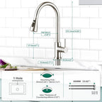 Kitchen Tap with Pull Down Dual Function Sprayer