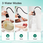 Kitchen Tap with Pull Down Dual Function Sprayer