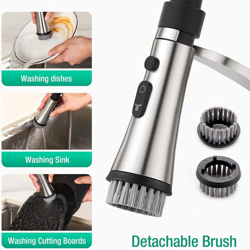 Kitchen Tap with Pull Down Dual Function Sprayer