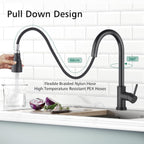 Kitchen Tap with Pull Down Dual Function Sprayer