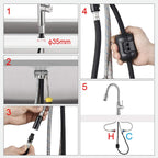 Kitchen Tap with Pull Out Spray 15.75
