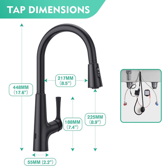 Kitchen Tap with Pull Out Spray 3 Function