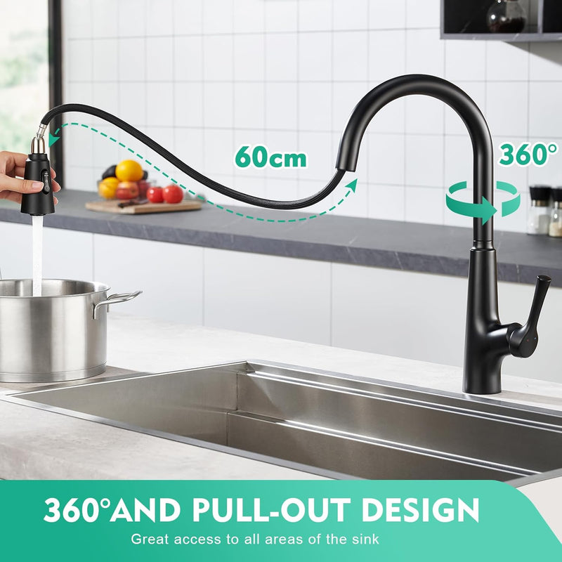 Kitchen Tap with Pull Out Spray 3 Function