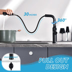 Kitchen Tap with Pull Out Sprayer Dual Function