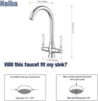 Kitchen Taps Mixer Matte Surface Brass Material Dual