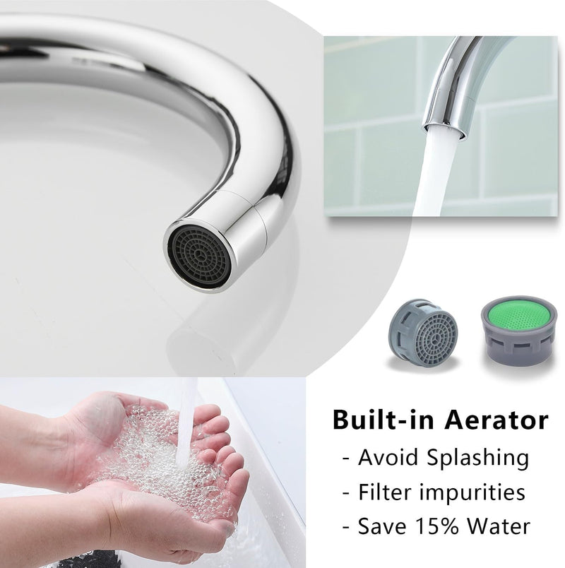 Kitchen Taps Mixer Matte Surface Brass Material Dual