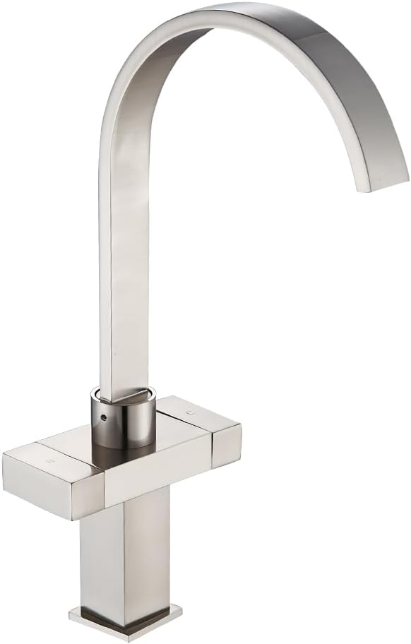 Kitchen Taps Mixer Matte Surface Brass Material Dual