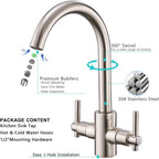 Kitchen Taps Mixer Sink Tap 360 Swivel Spout