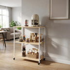 Kitchen Trolley 3 Shelves 6 S-Hooks