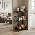 Kitchen Trolley 3 Shelves 6 S-Hooks