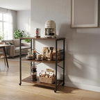 Kitchen Trolley 3 Shelves 6 S-Hooks