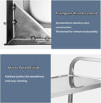 Kitchen Trolley on Wheels 3 Tier Stainless Steel