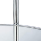 Kitchen Trolley Round Serving Bar with 2 Shelves