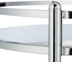 Kitchen Trolley Round Serving Bar with 2 Shelves