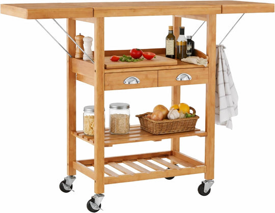 Kitchen Trolley Wood Natural
