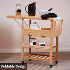 Kitchen Trolley Wood Natural